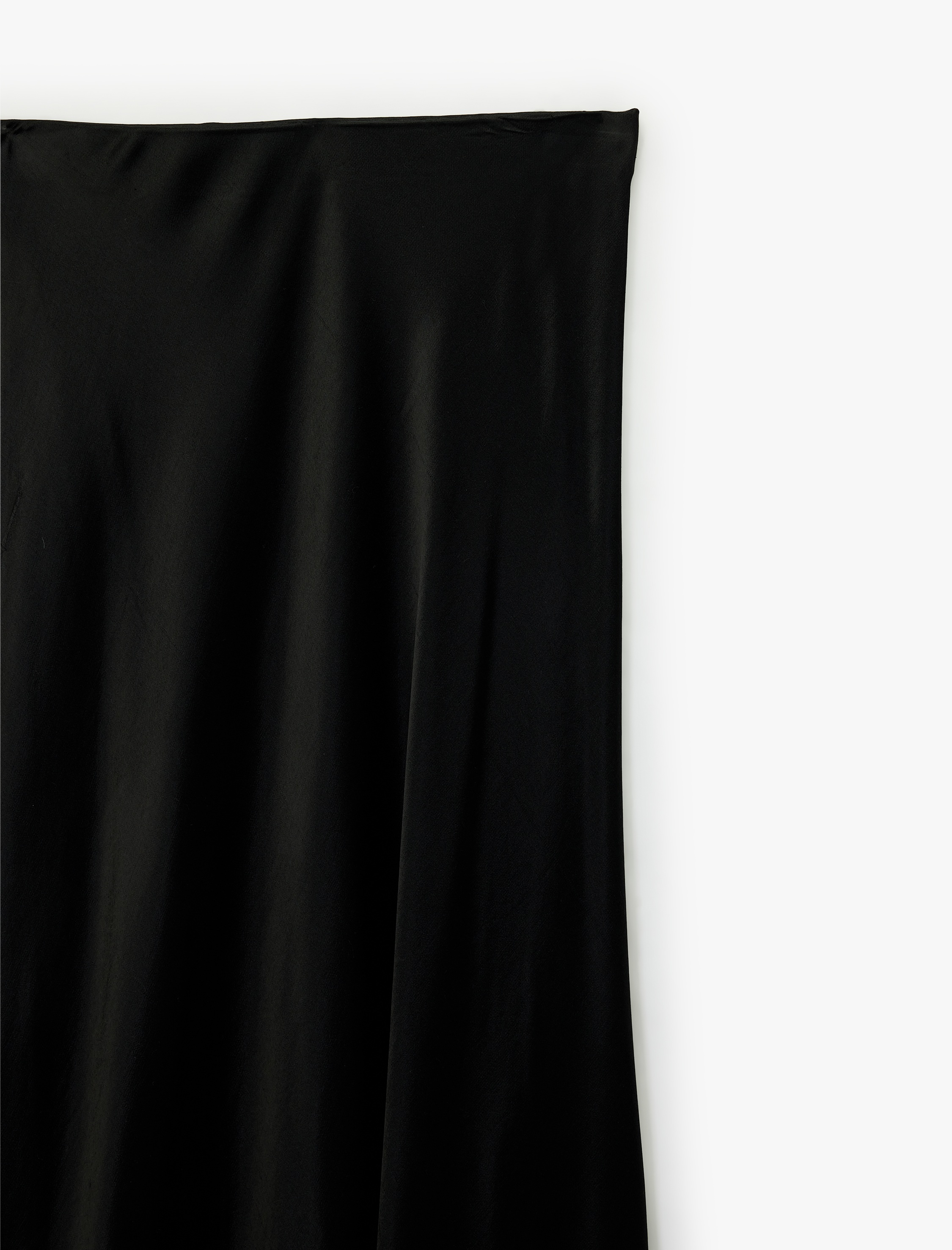   Regular Fit Midi Boy Kloş Saten Etek