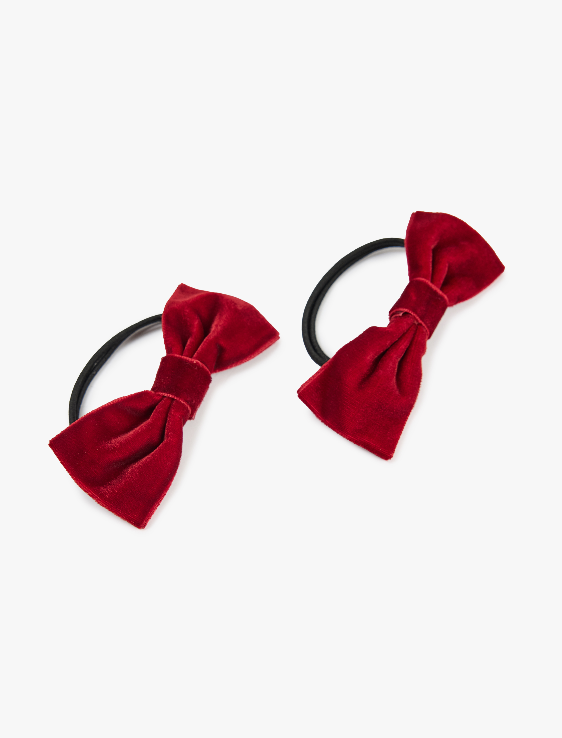  Kız Çocuk Fiyonk Detaylı 2'li Lastik Toka Seti