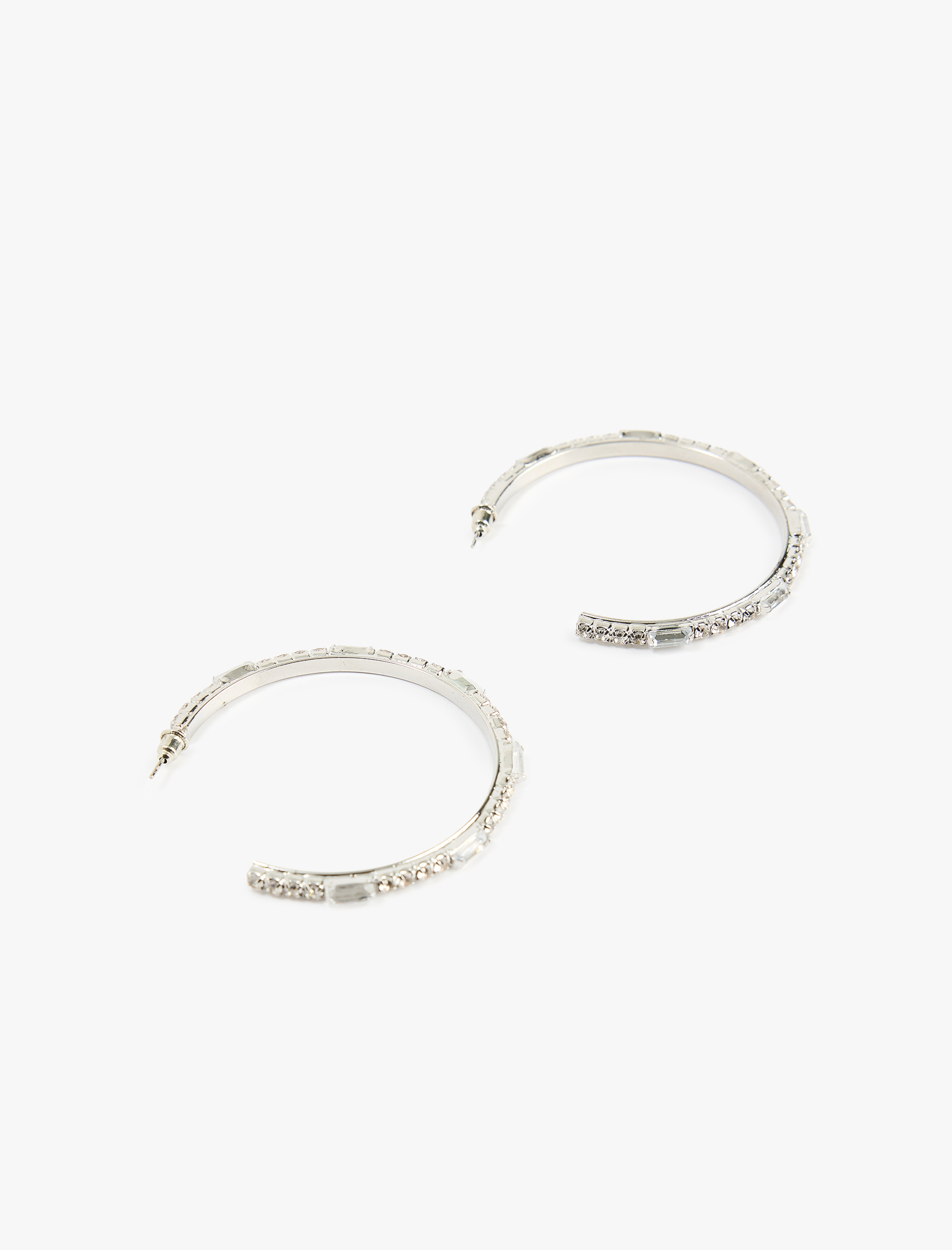  Kadın Taşlı Büyük Halka Küpe