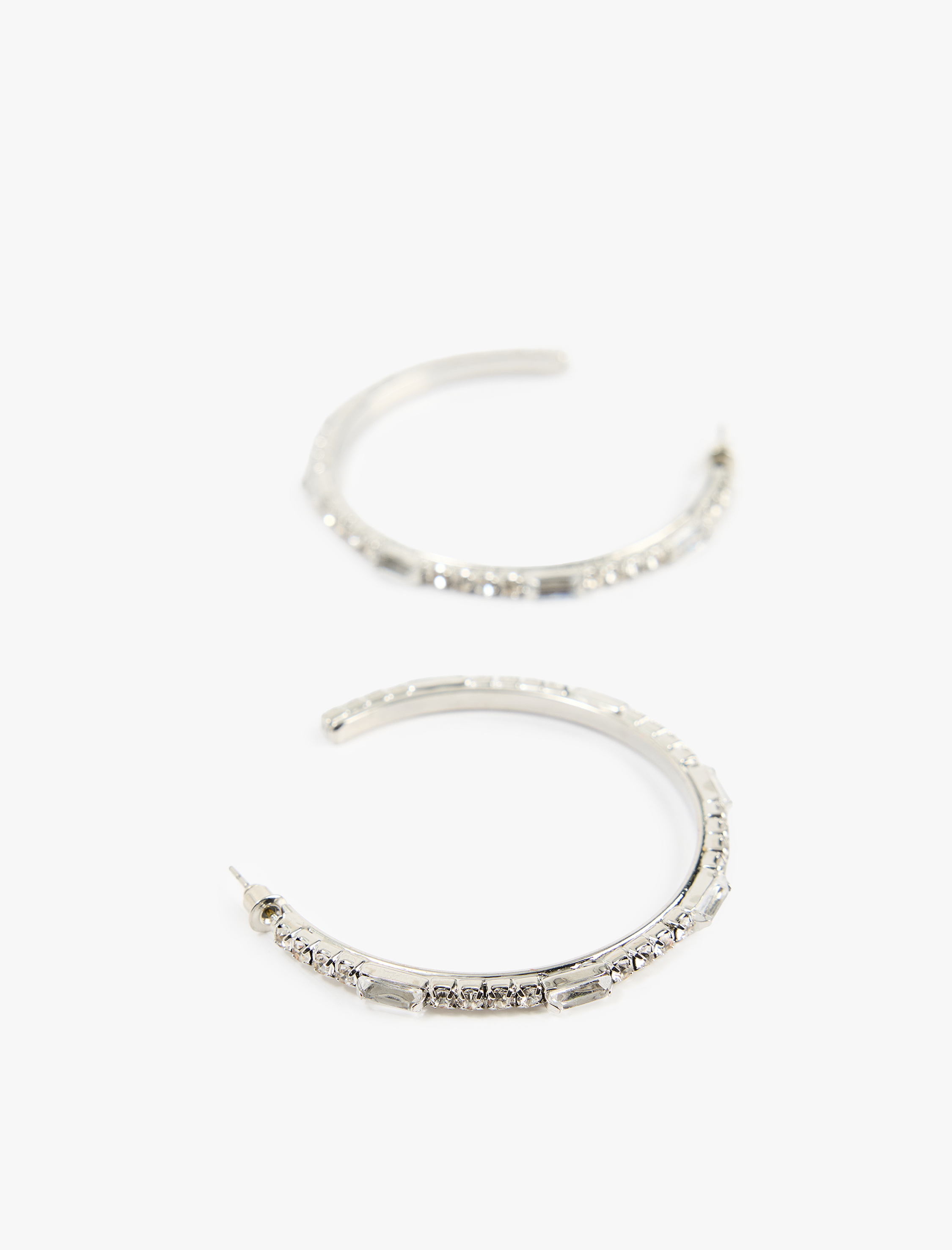  Kadın Taşlı Büyük Halka Küpe