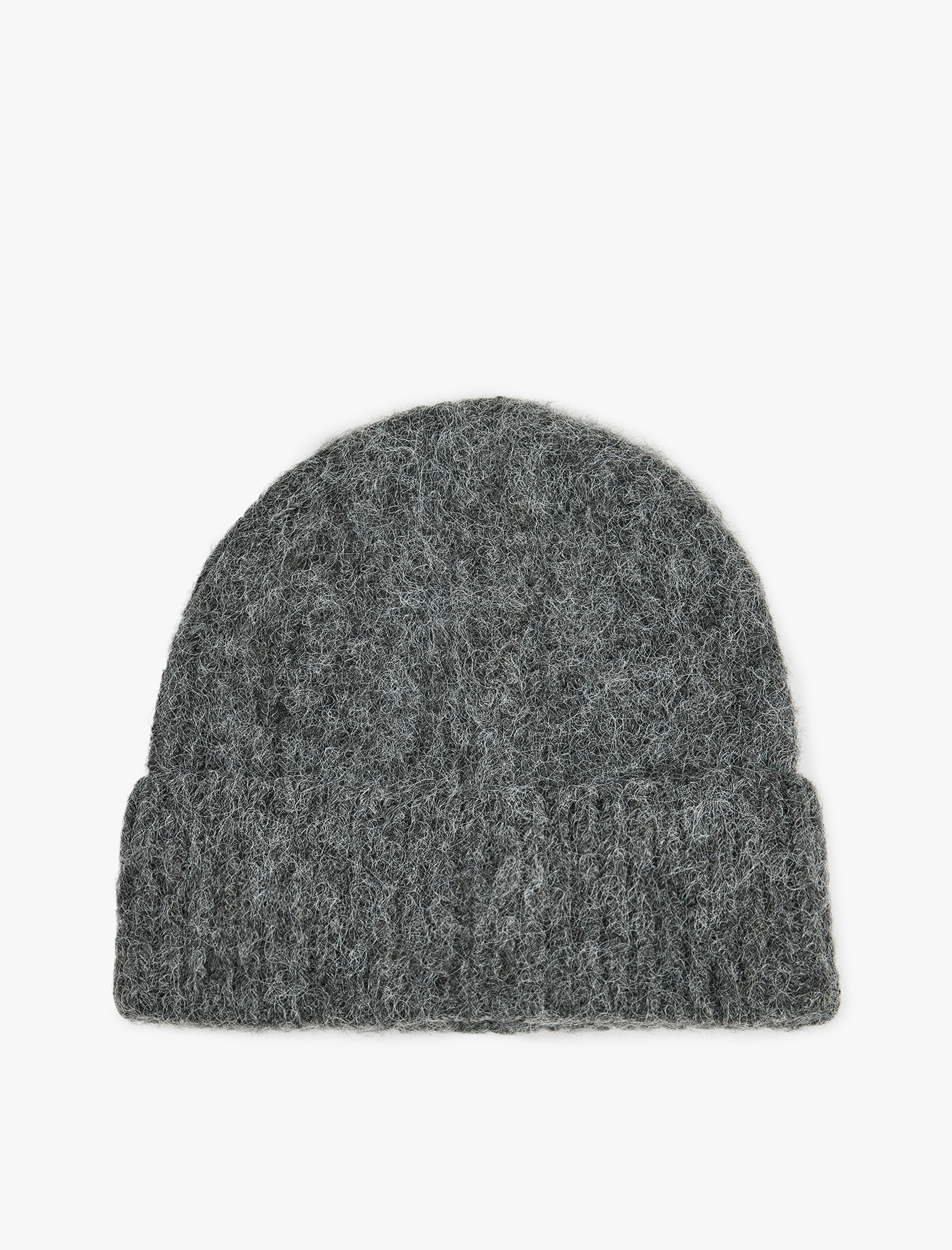  Kadın Yün Karışımlı Katlı Örgü Bere