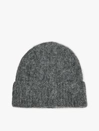 Yün Karışımlı Katlı Örgü Bere