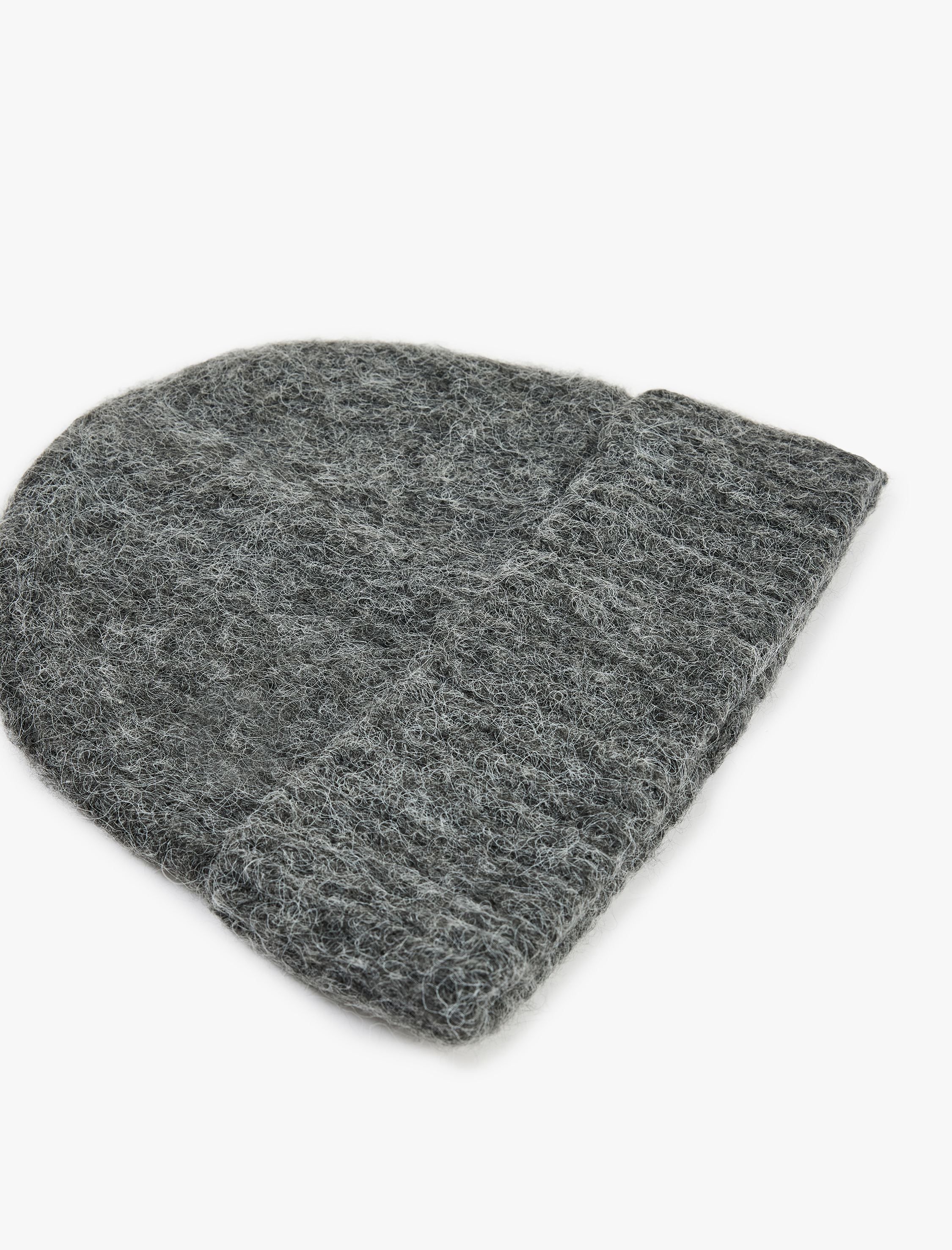  Kadın Yün Karışımlı Katlı Örgü Bere