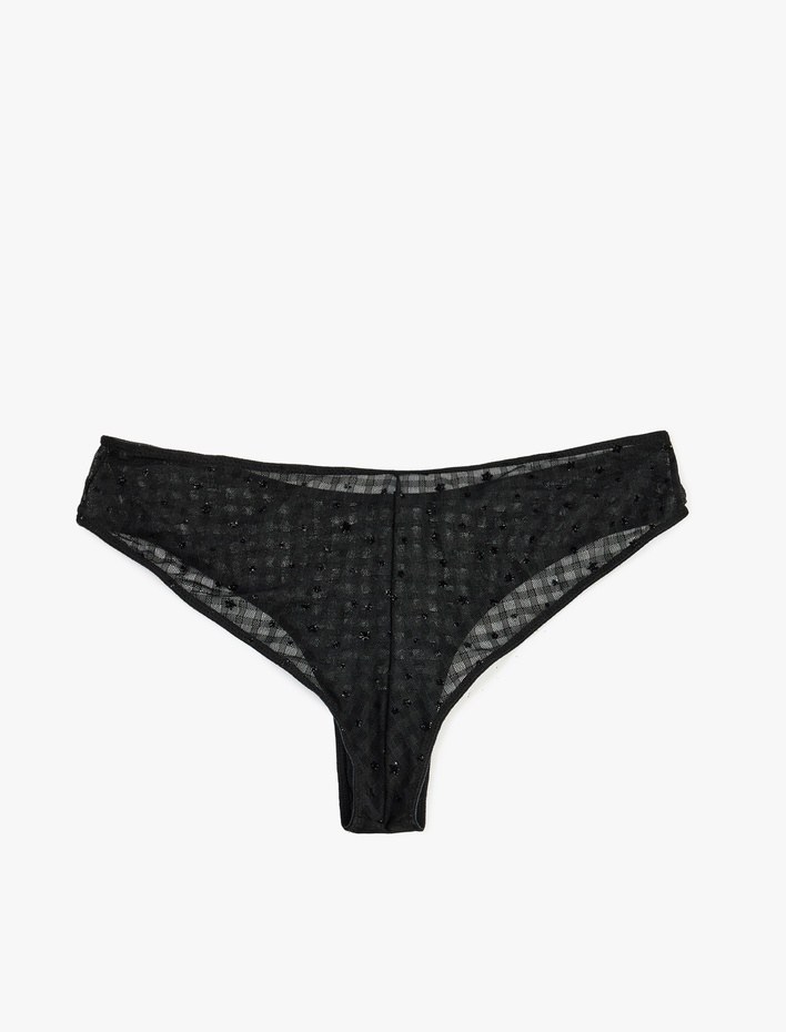  Rahat Kesim Tül Simli Brazilian Külot