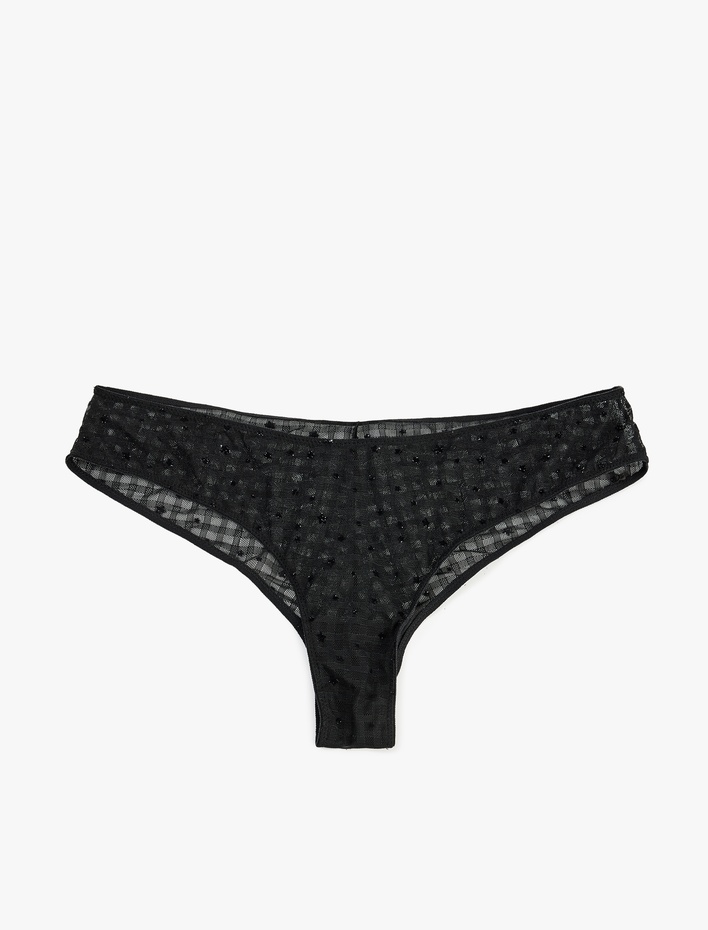  Rahat Kesim Tül Simli Brazilian Külot