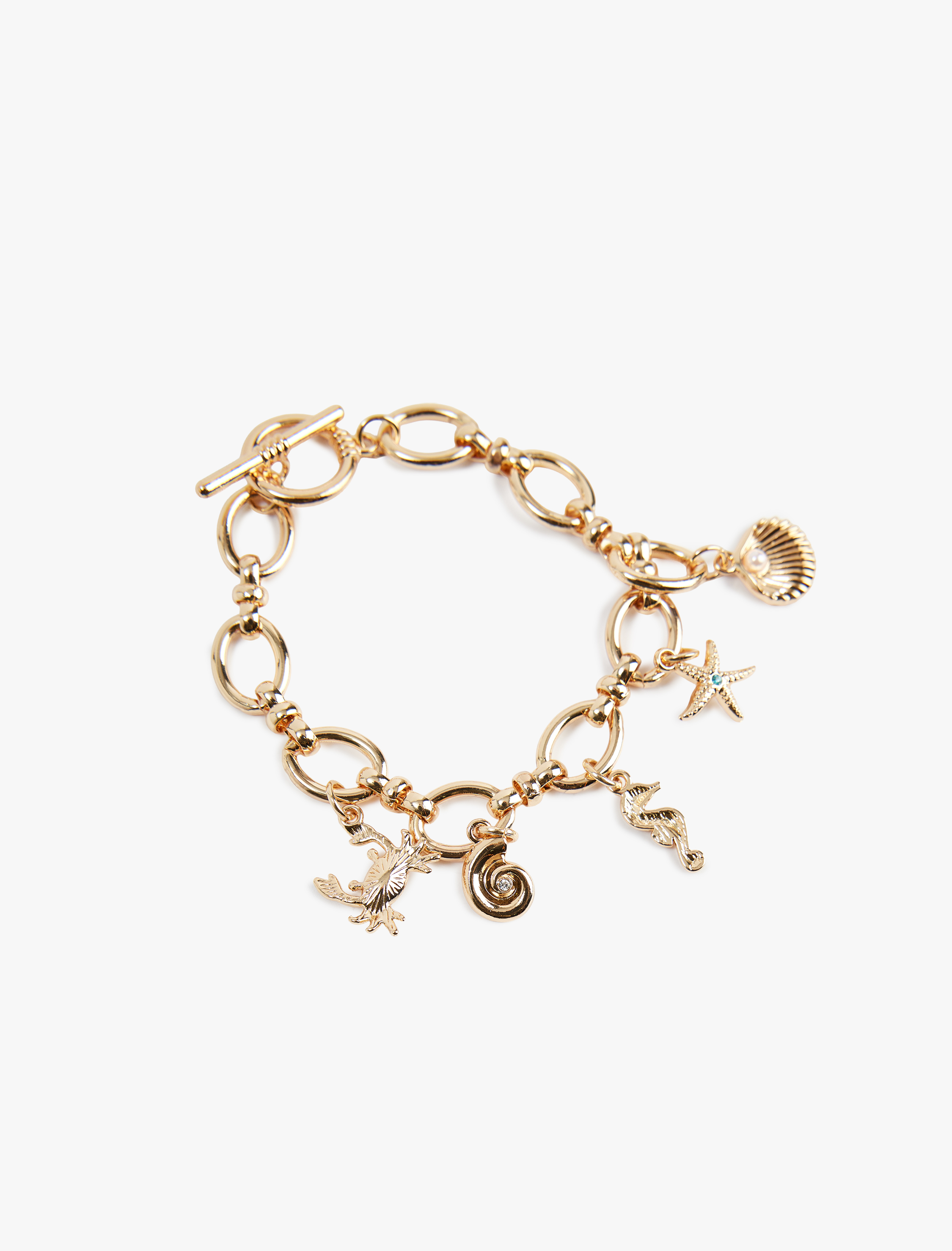  Kadın Deniz Kabuğu Detaylı Zincir Blieklik