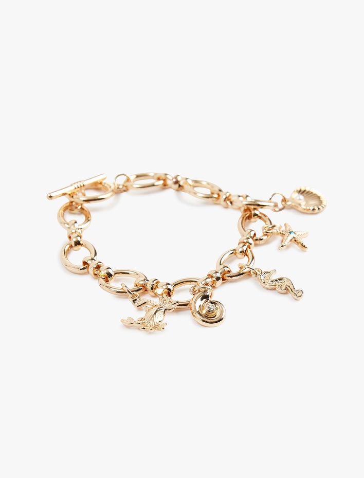 Kadın Deniz Kabuğu Detaylı Zincir Blieklik