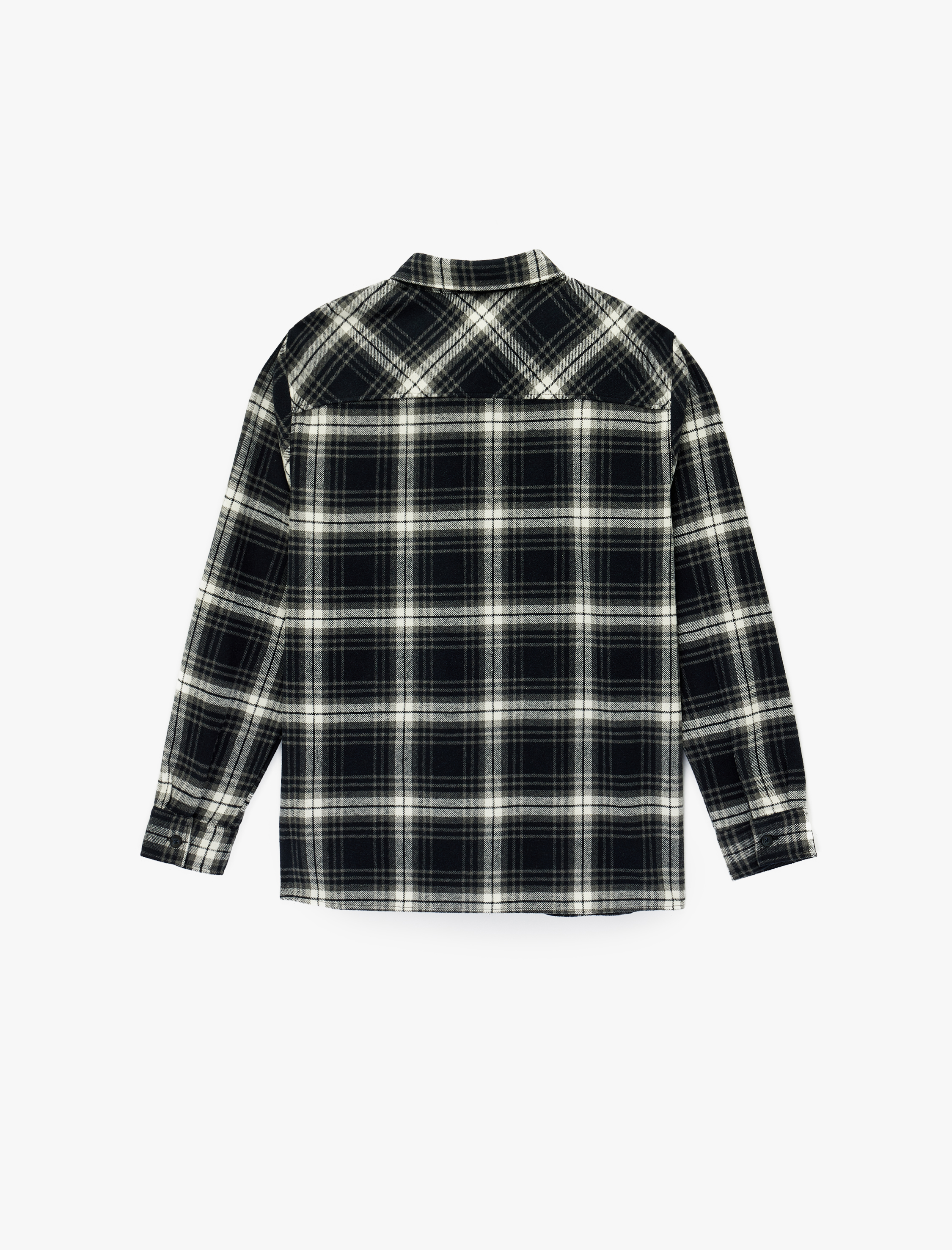   Uzun Kollu Düğmeli Regular Fit Klasik Yaka Oduncu Gömleği