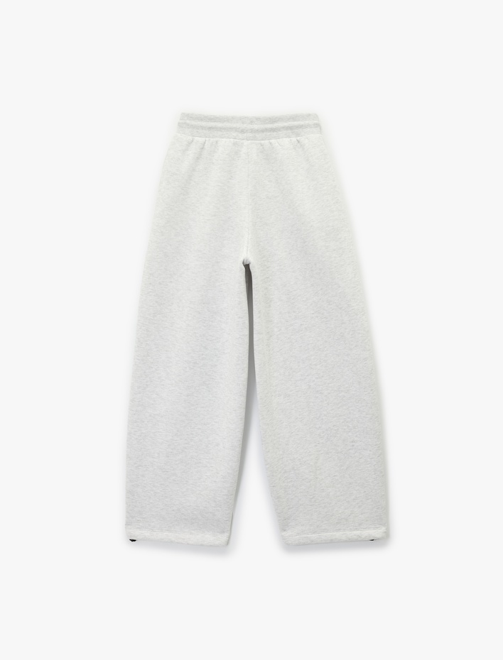  Bol Paça Beli Bağcıklı Cep Detaylı Eşofman Altı