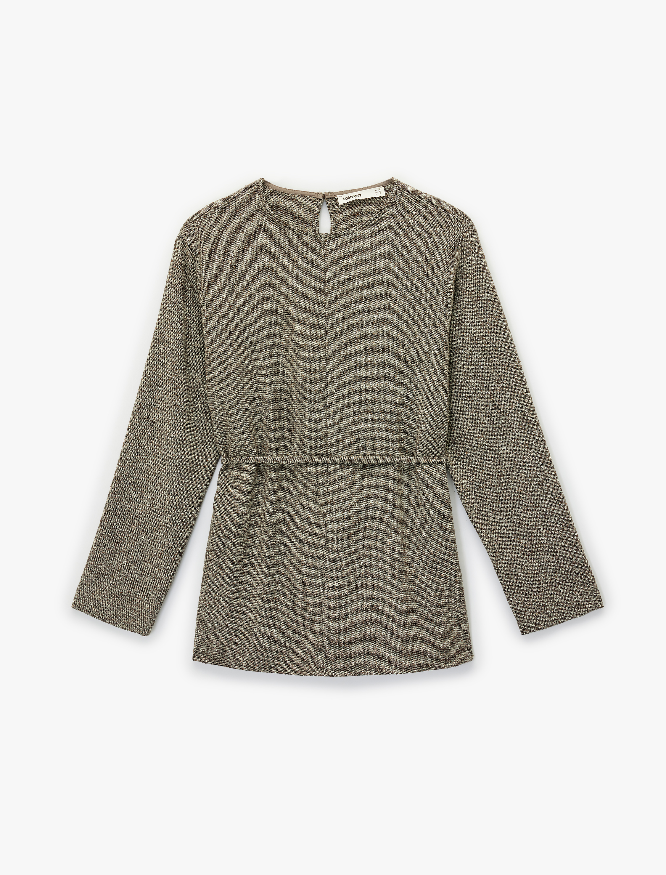   Koton X Şahika Ercümen - Uzun Kollu Bisiklet Yaka Kemerli Bluz