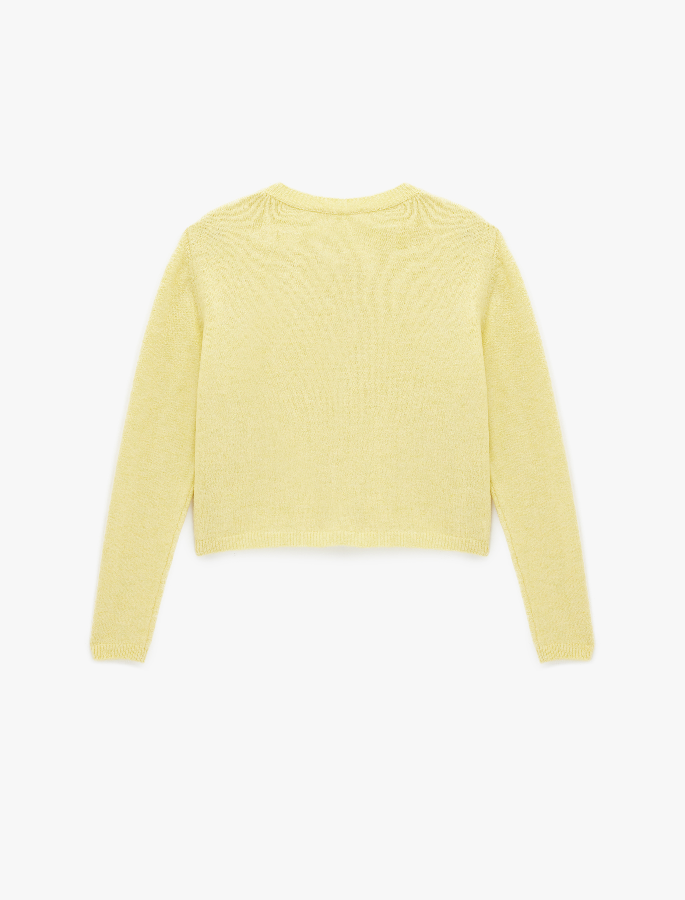   Bisiklet Yaka Düğme Detaylı Basic Triko Hırka