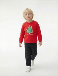 Pamuklu Beli Lastikli Rahat Kesim Denim Pantolon