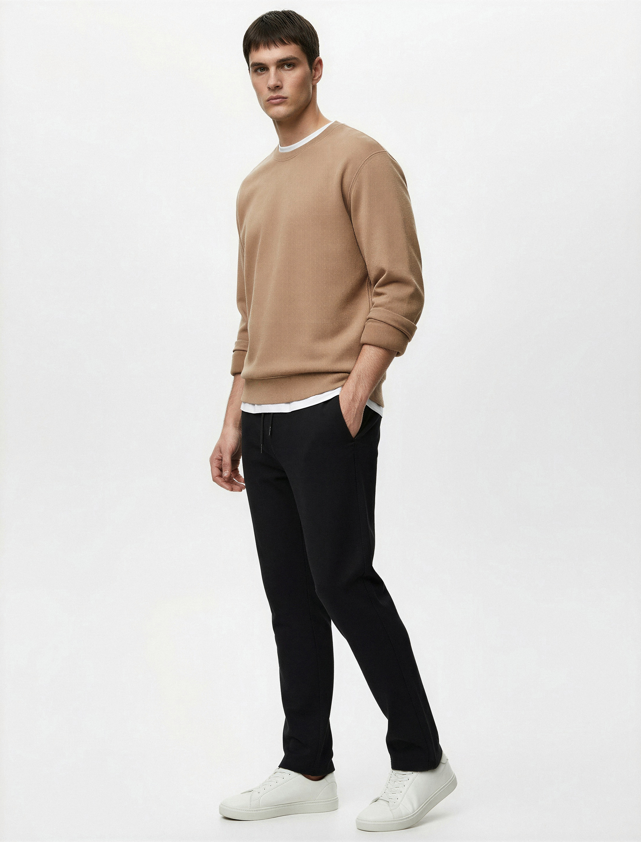   Pamuklu Regular Fit Cepli Beli Bağcıklı Eşofman Altı