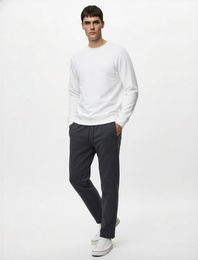 Pamuklu Rahat Kalıp Cepli Geniş Paça Spor Eşofman Altı