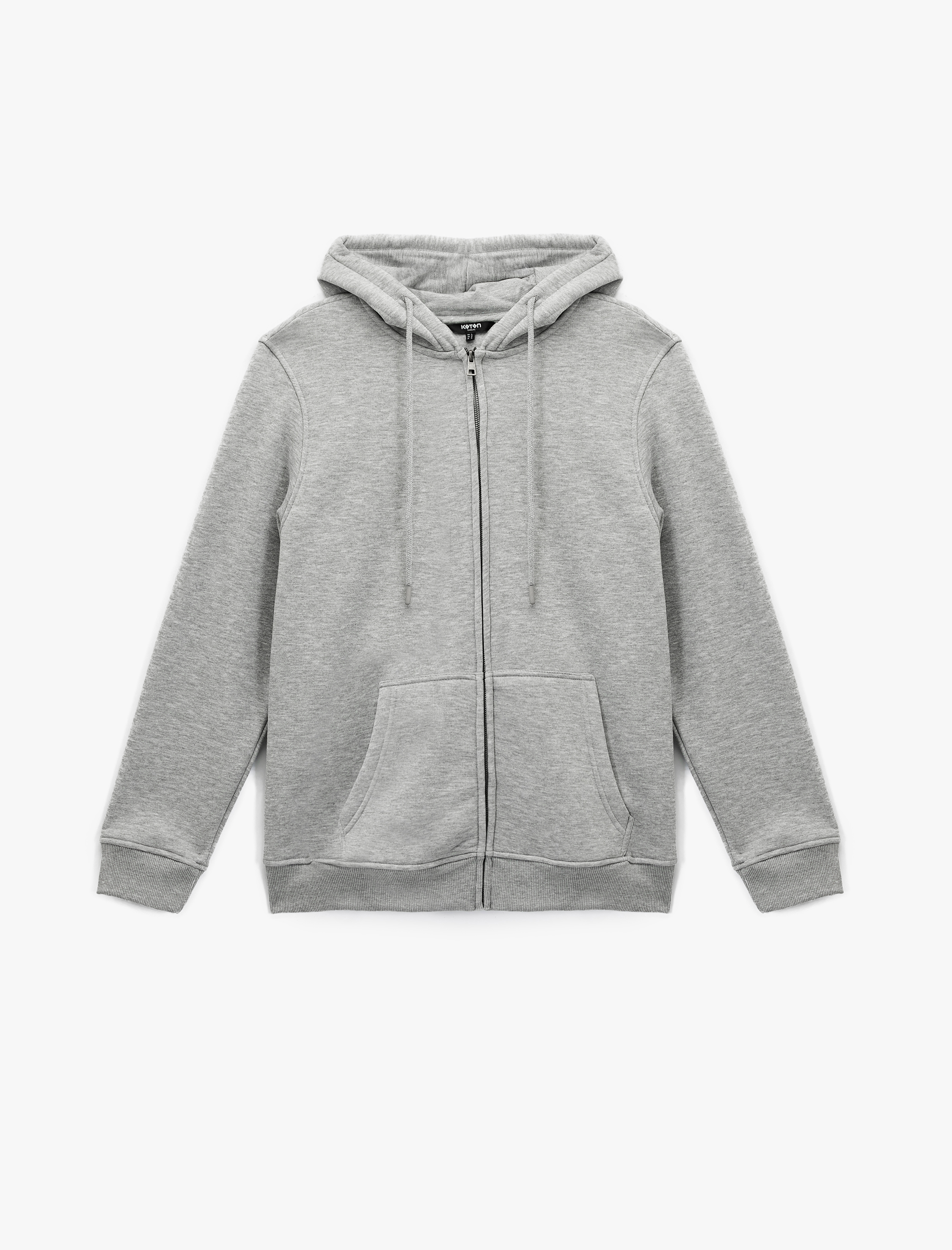   Uzun Kollu Şardonlu Cep Detaylı Fermuarlı Hırka