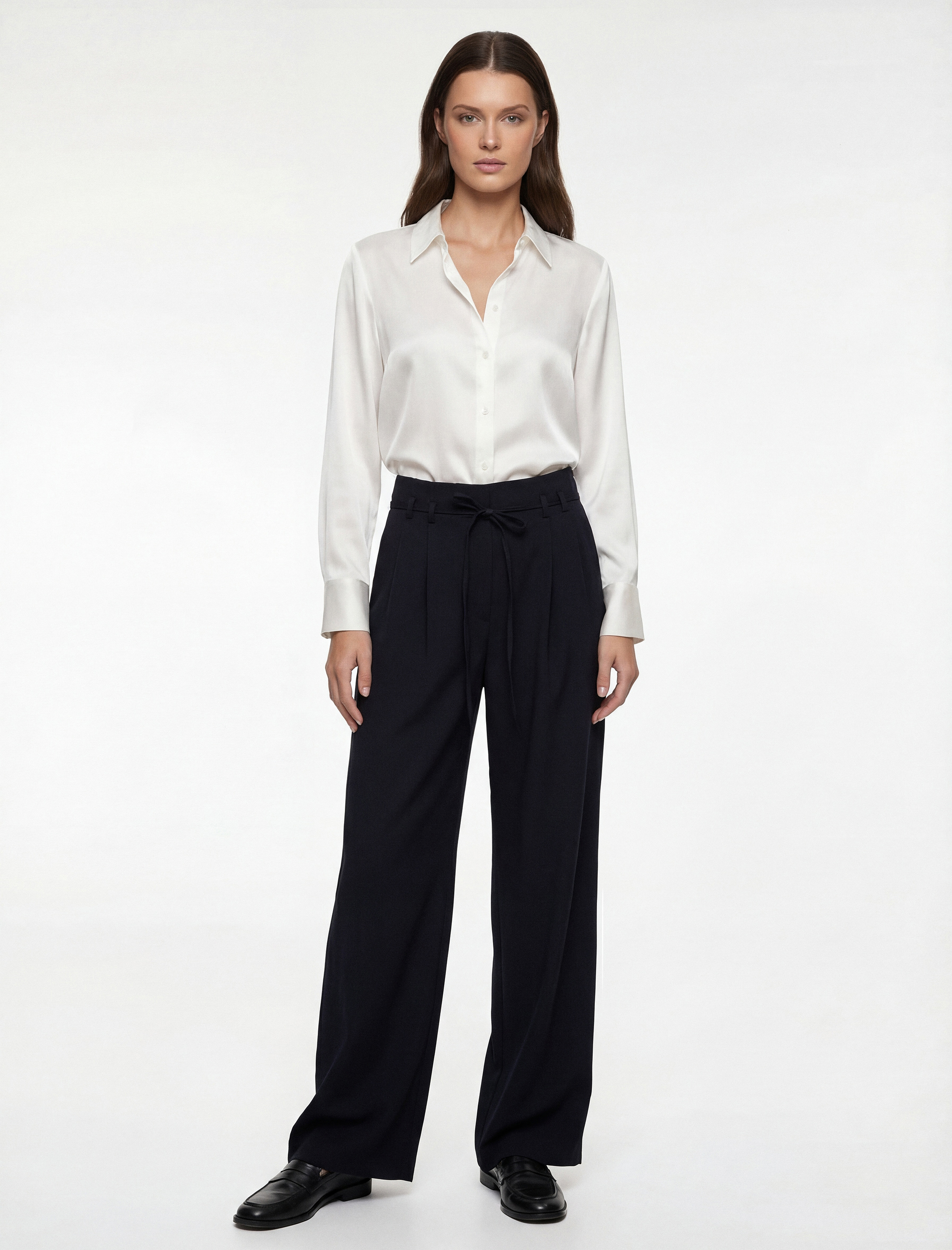   Beli Bağcıklı Cepli Geniş Paça Palazzo Pantolon