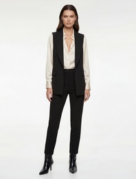 Slim Fit Cepli Yüksek Bel Cigarette Pantolon