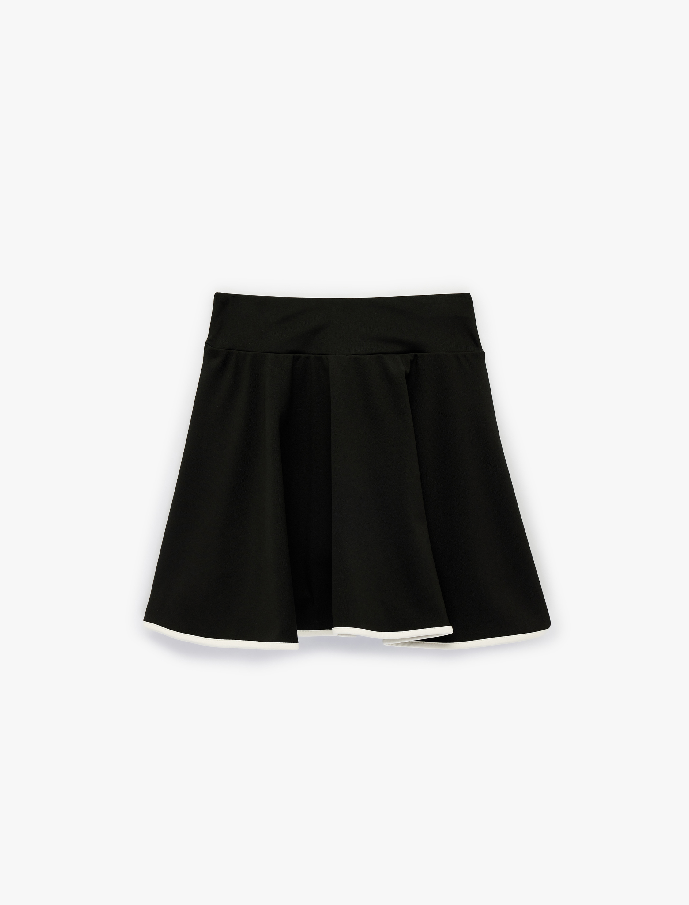   Yüksek Bel Biyeli Rahat Kalıp Mini Spor Şort Etek