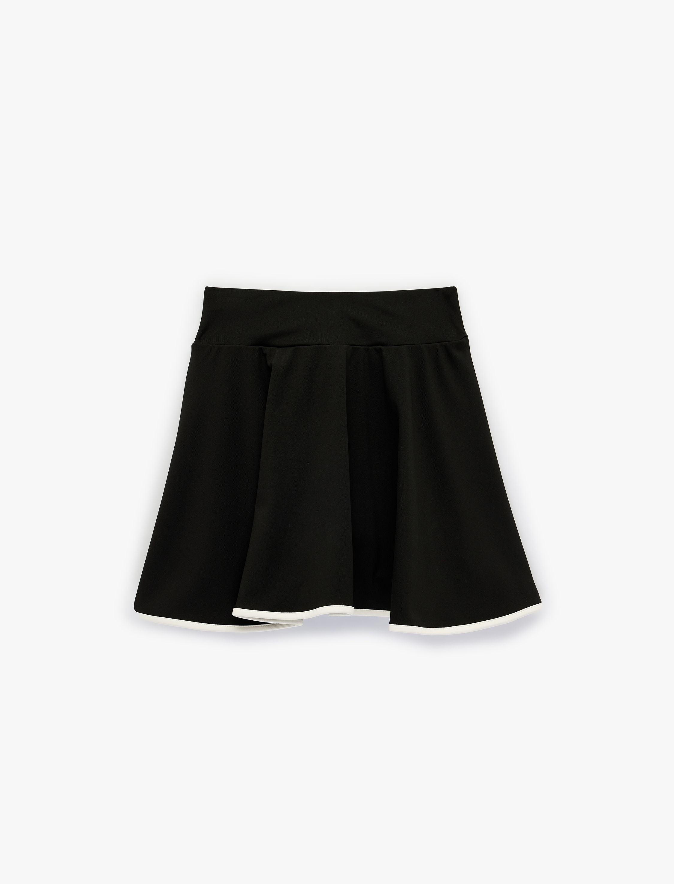   Yüksek Bel Biyeli Rahat Kalıp Mini Spor Şort Etek