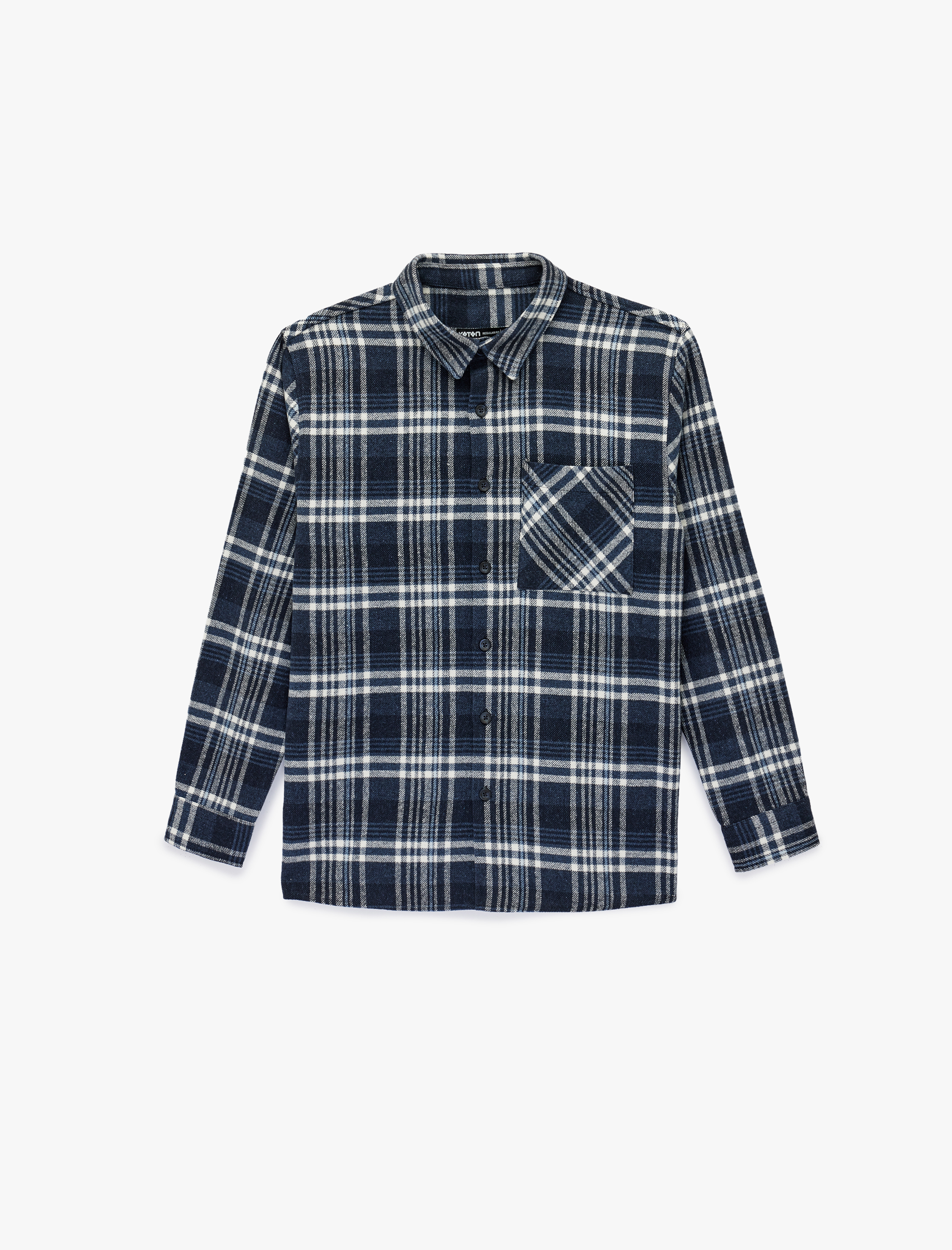   Regular Fit Uzun Kollu Klasik Yaka Düğmeli Oduncu Gömleği