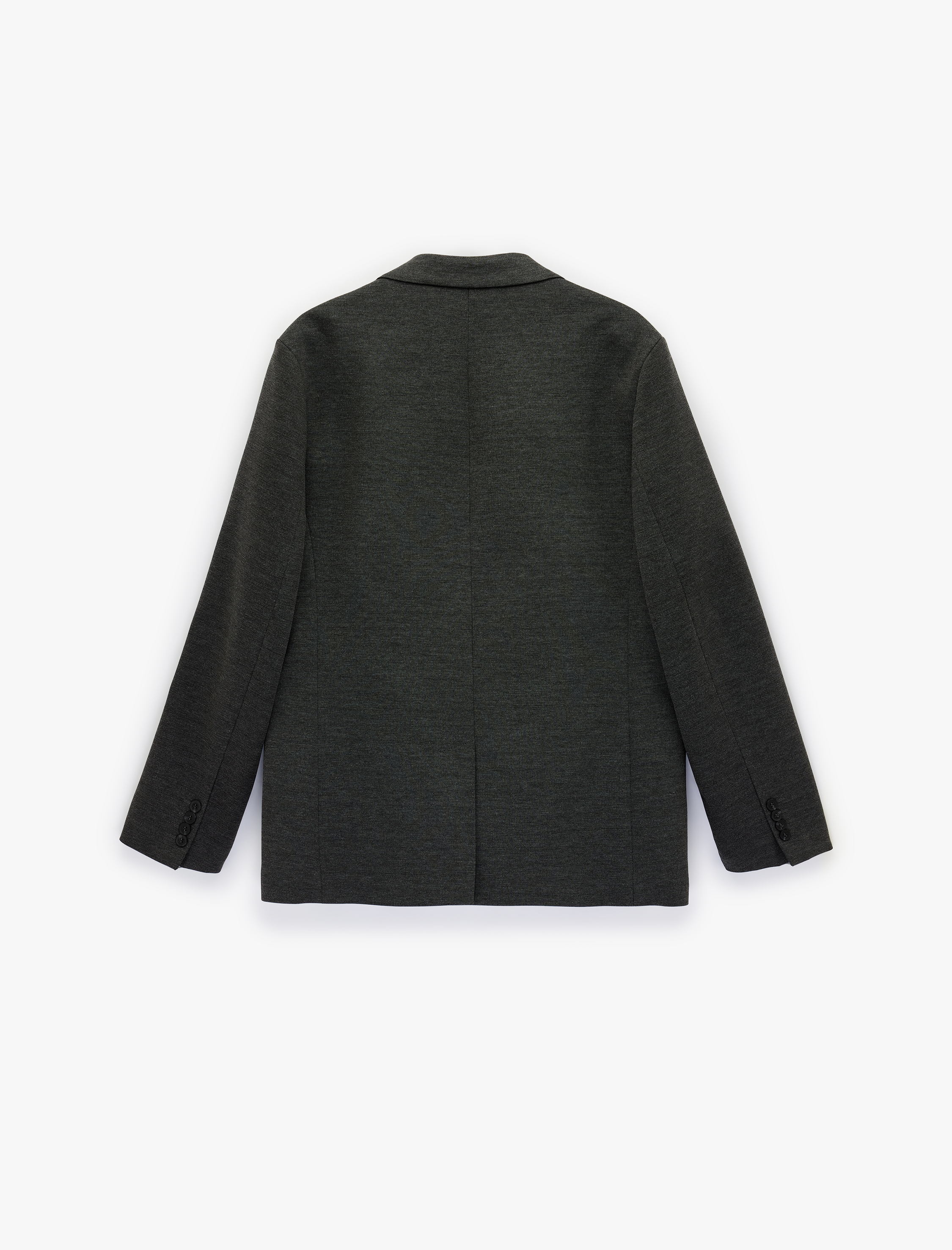   Slim Fit Viskon Karışımlı Düğmeli Kapaklı Cepli Mono Yaka Blazer Ceket