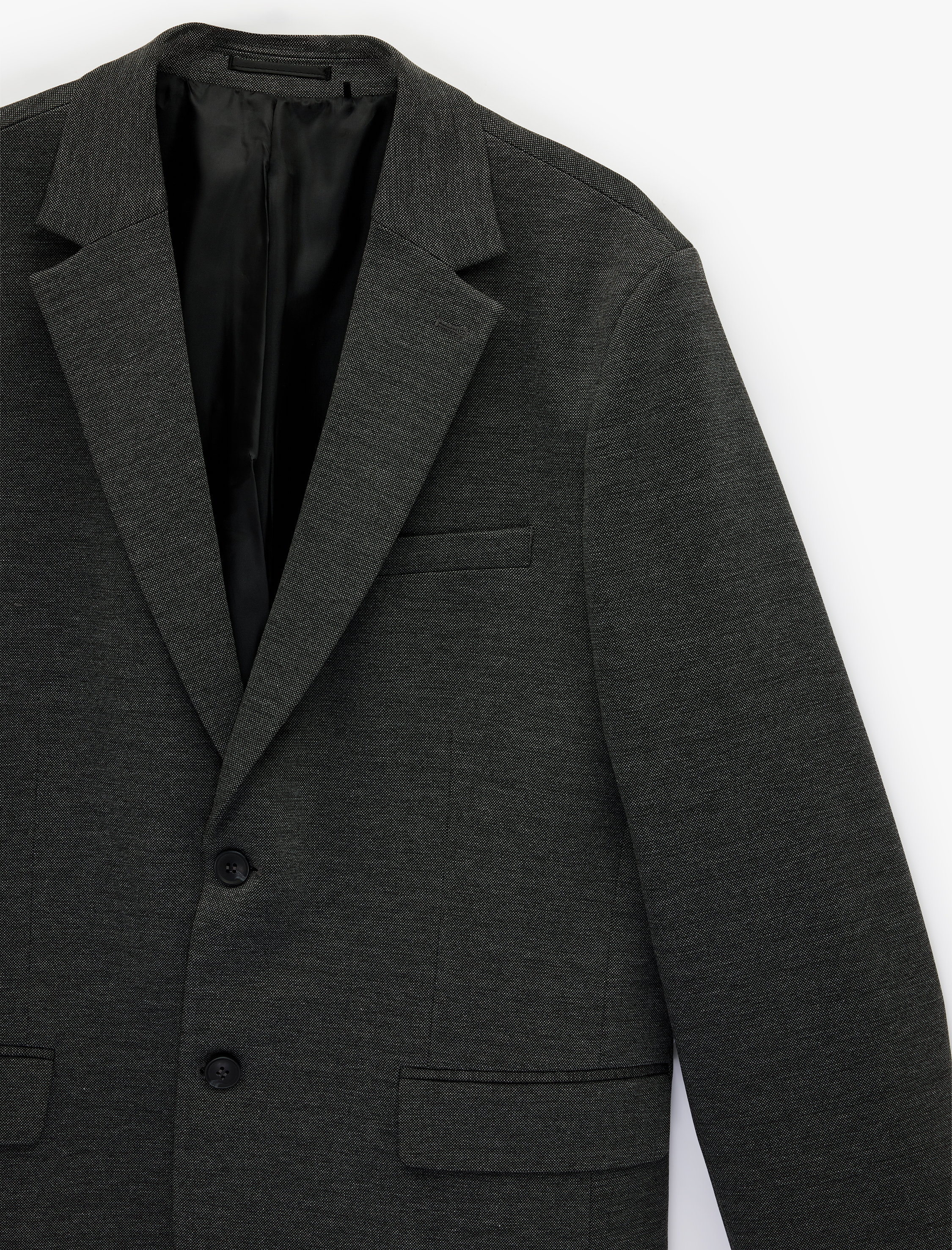   Slim Fit Viskon Karışımlı Düğmeli Kapaklı Cepli Mono Yaka Blazer Ceket