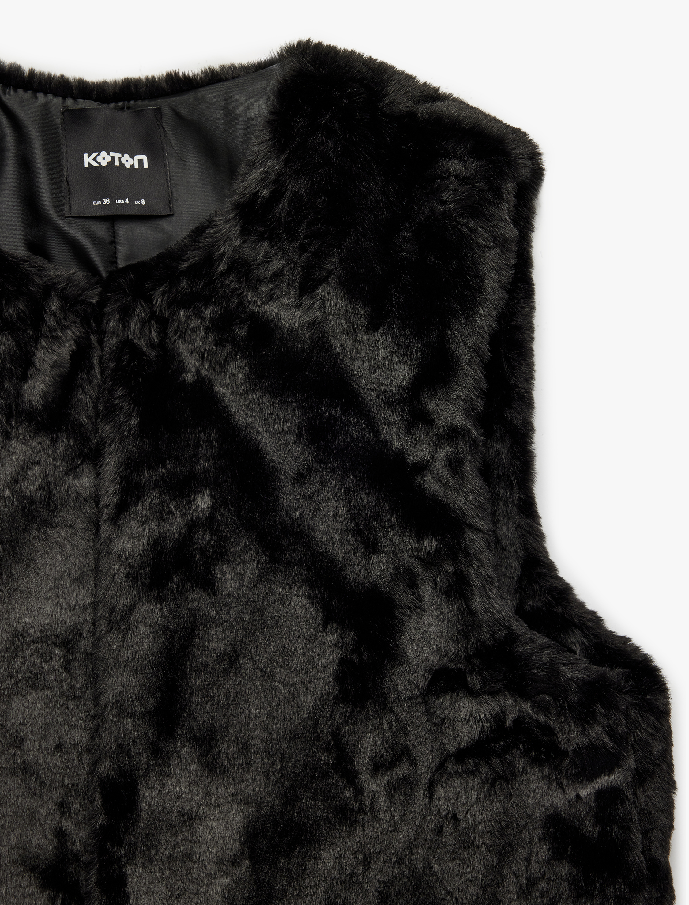   Bisiklet Yaka Suni Kürk Yelek