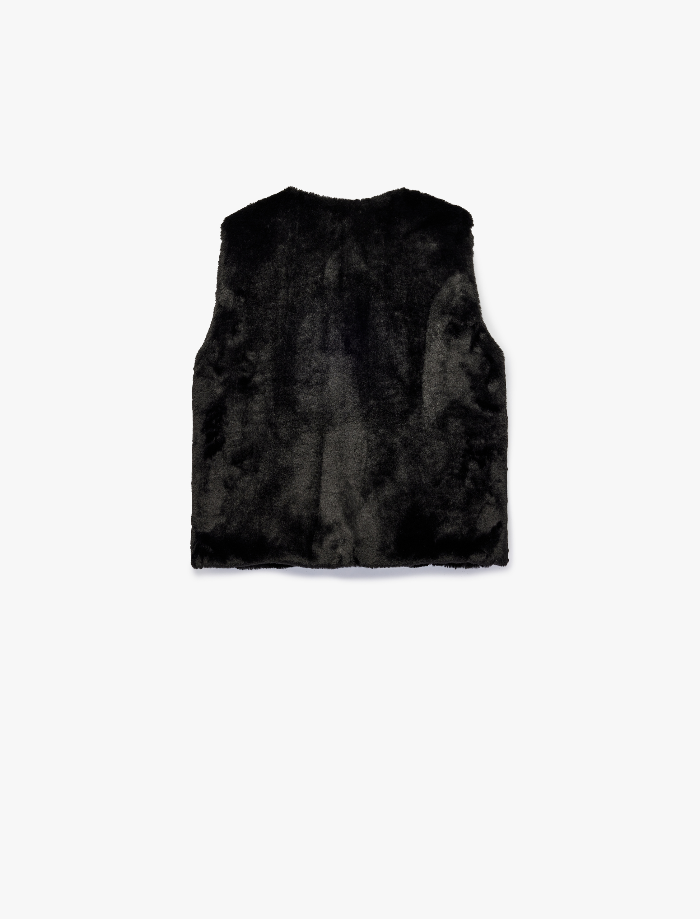   Bisiklet Yaka Suni Kürk Yelek