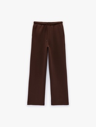 Üç İplik Şardonlu Cepli Bol Paça Eşofman Altı