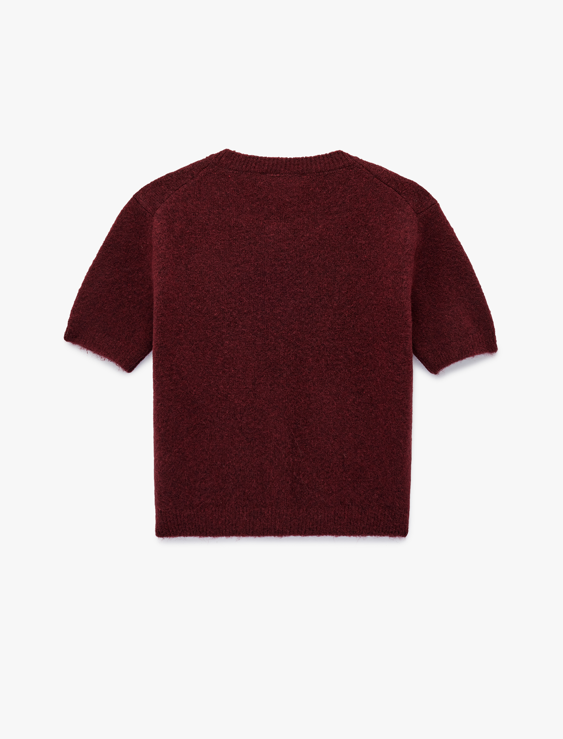   Bisiklet Yaka Düğmeli Kısa Kollu Triko Hırka