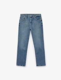 Normal Paça Pamuklu Straight Fit Jean Pantolon - Mark Jean