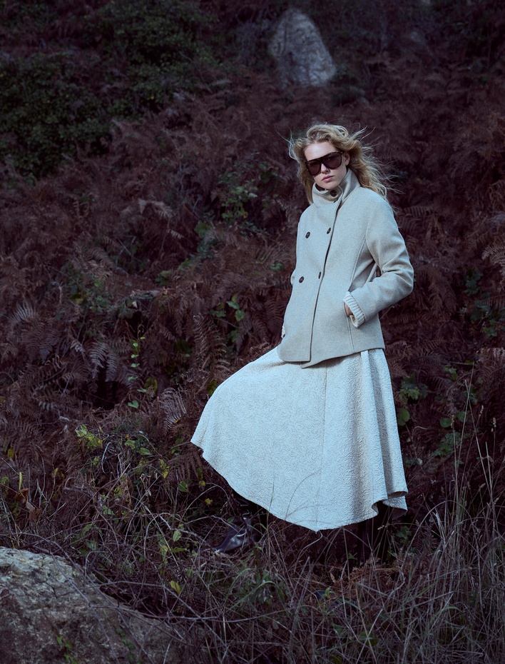  Koton X Şahika Ercümen - Dik Yaka Kaban Kısa Kaşe Kruvaze