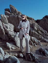 Koton X Şahika Ercümen - Pileli Cepli Uzun Geniş Paça Kumaş Pantolon