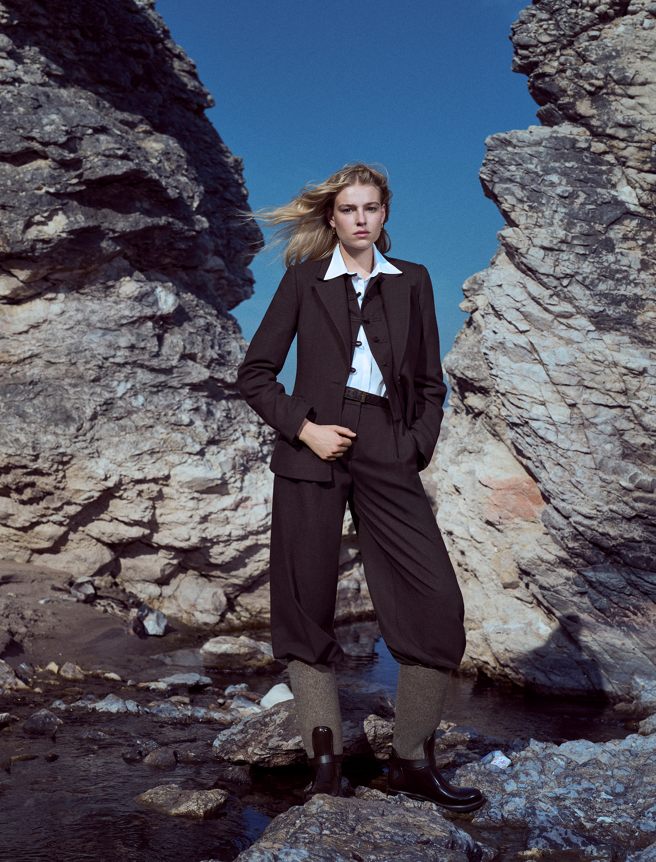   Koton X Şahika Ercümen -  Flanel Kumaş Geniş Paça Cepli Palazzo Kışlık Pantolon