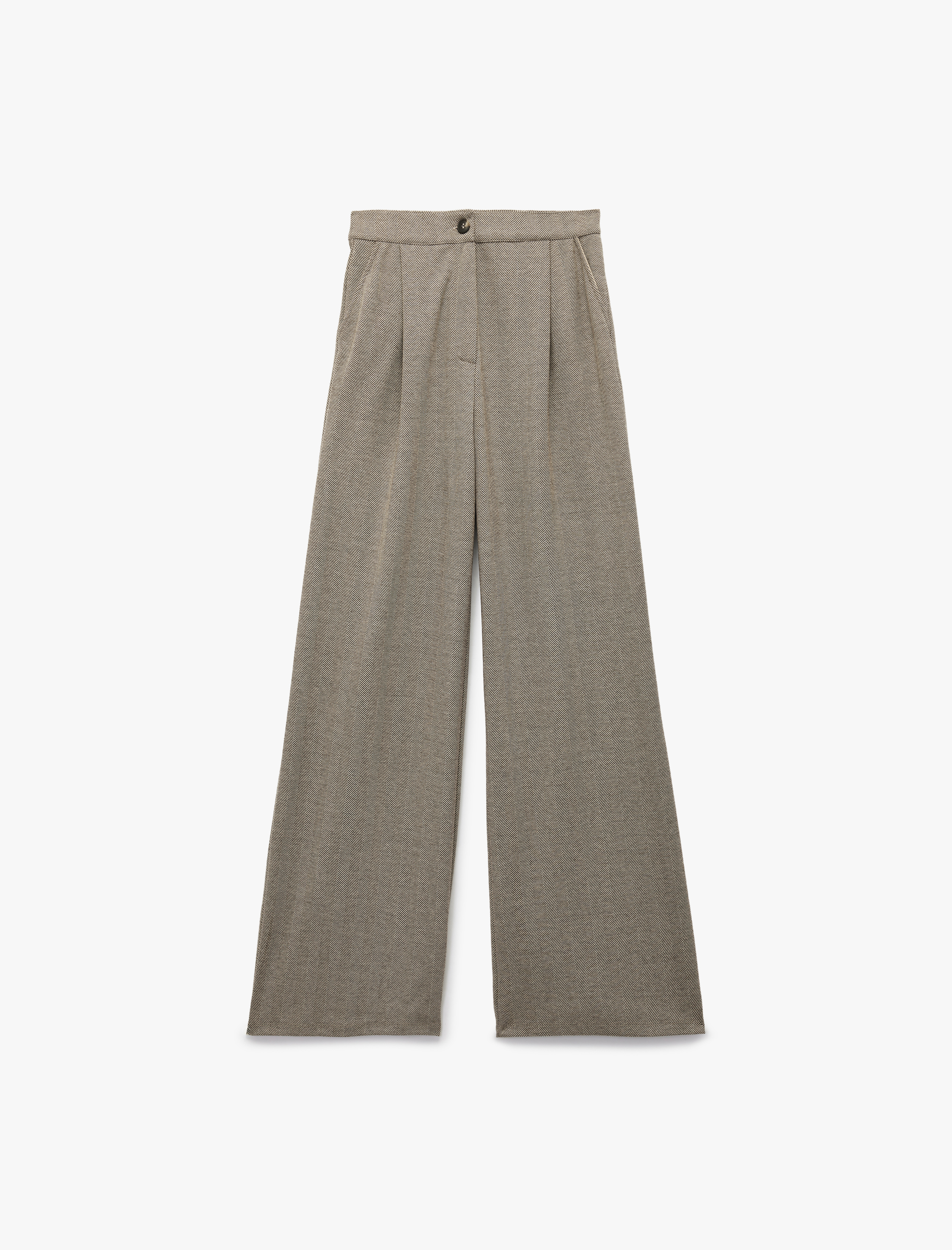   Koton X Şahika Ercümen - Pileli Cepli Uzun Geniş Paça Kumaş Pantolon