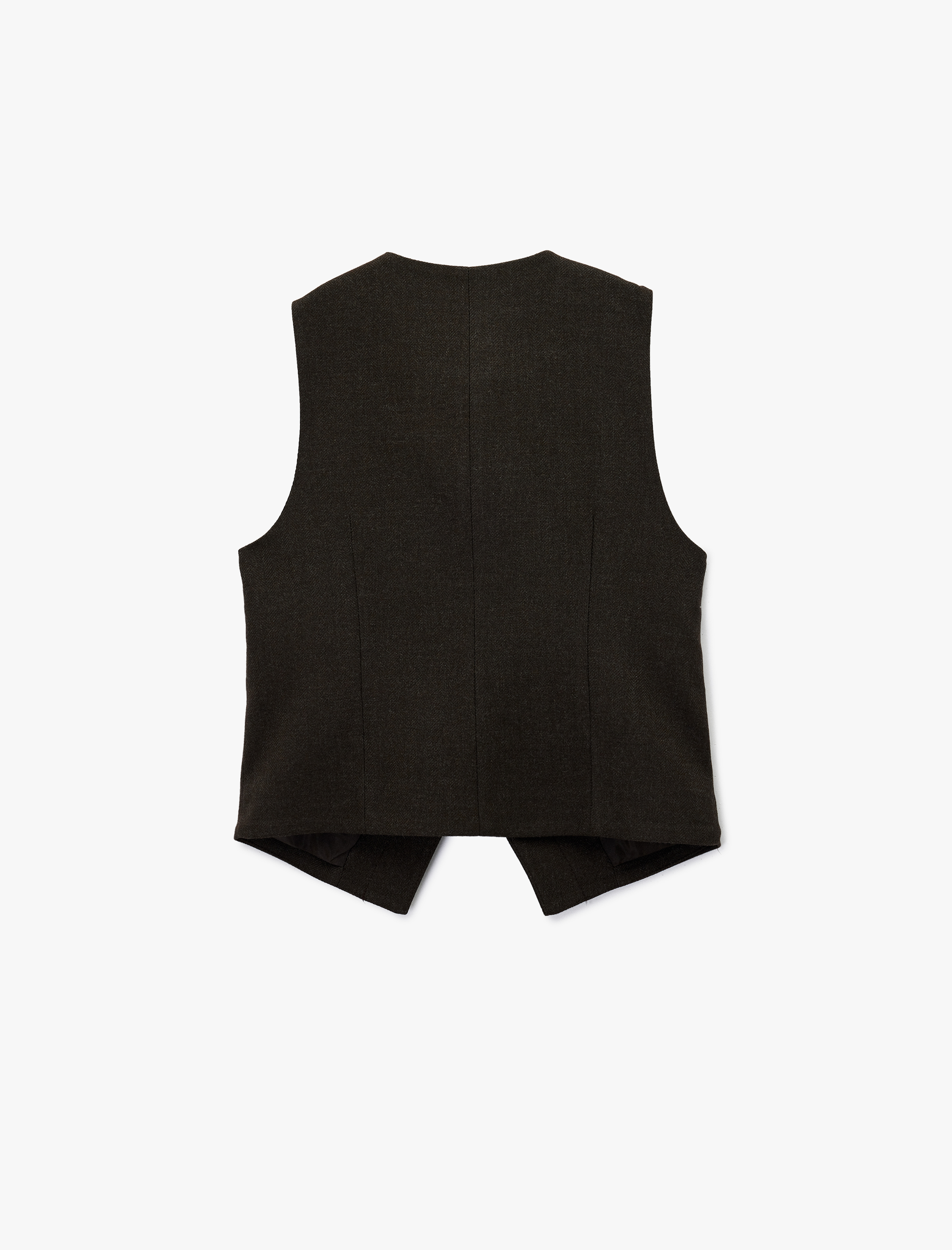   Koton X Şahika Ercümen - İlmek Kapama Detaylı Yuvarlak Yaka Yelek