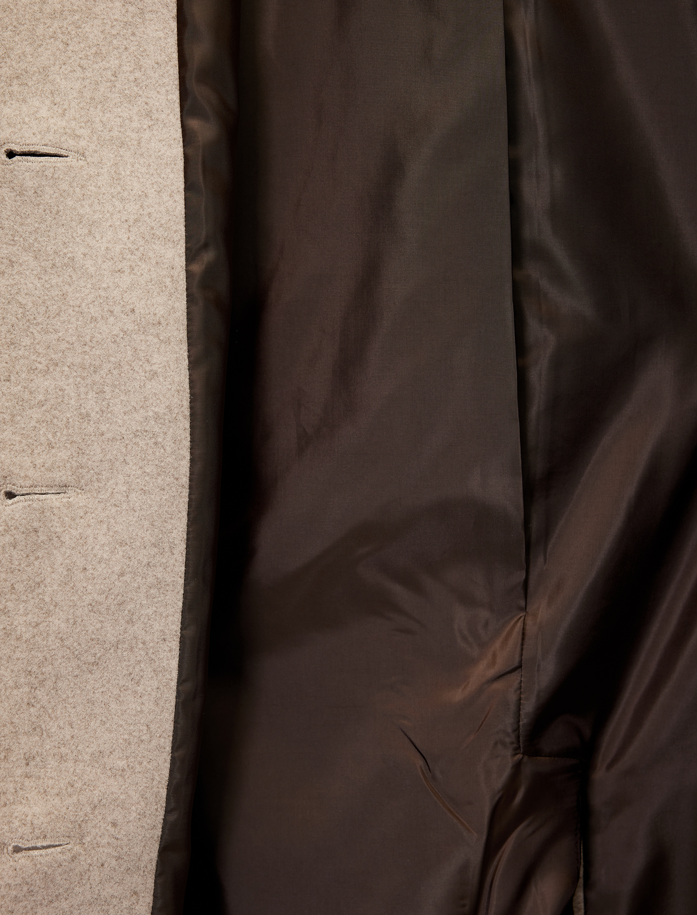   Koton X Şahika Ercümen - Suni Deri Yaka Kemerli Kaban Uzun Kollu Cepli Düğmeli