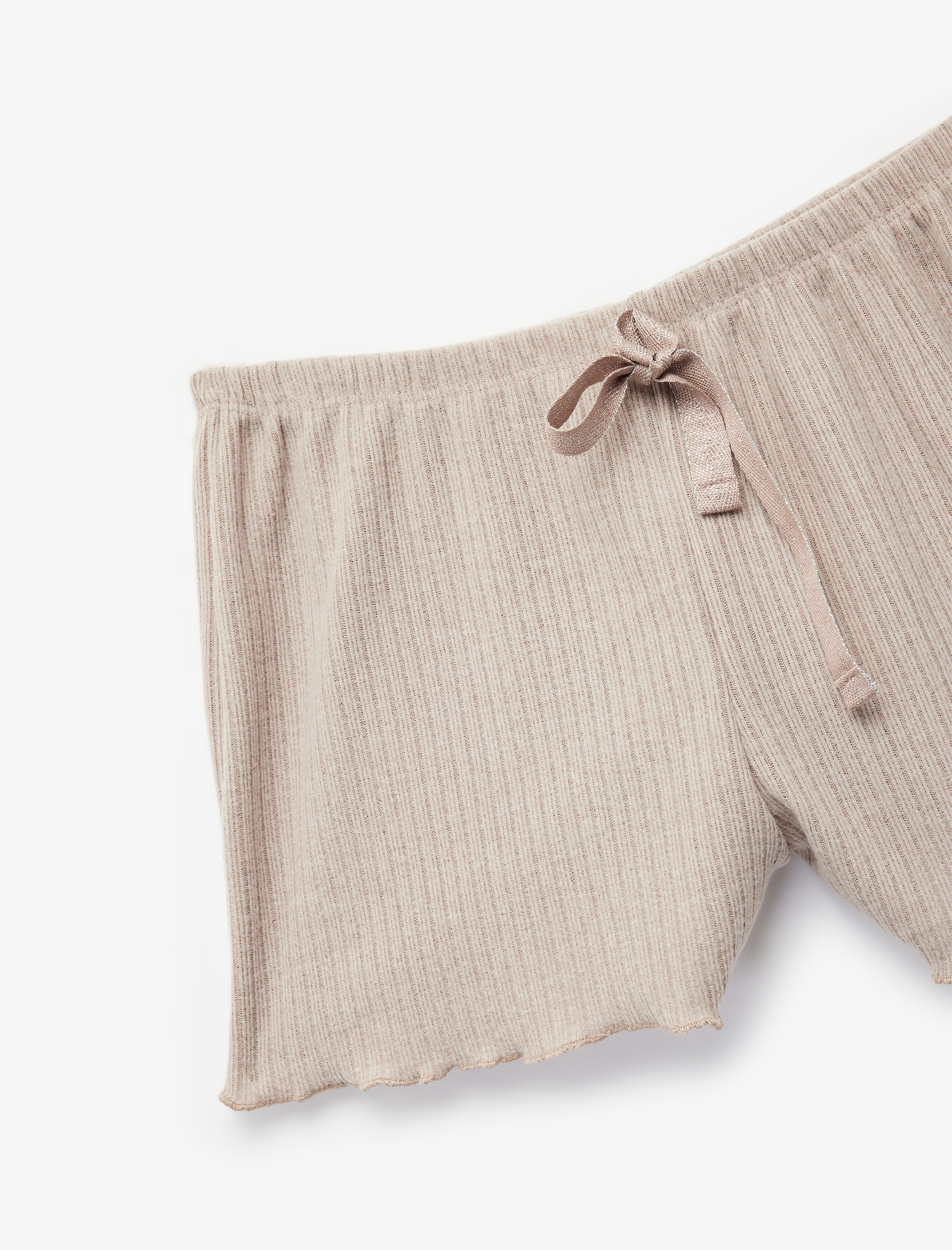   Beli Bağlamalı Rahat Kesim Fırfırlı Piiama Altı