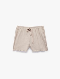 Beli Bağlamalı Rahat Kesim Fırfırlı Piiama Altı