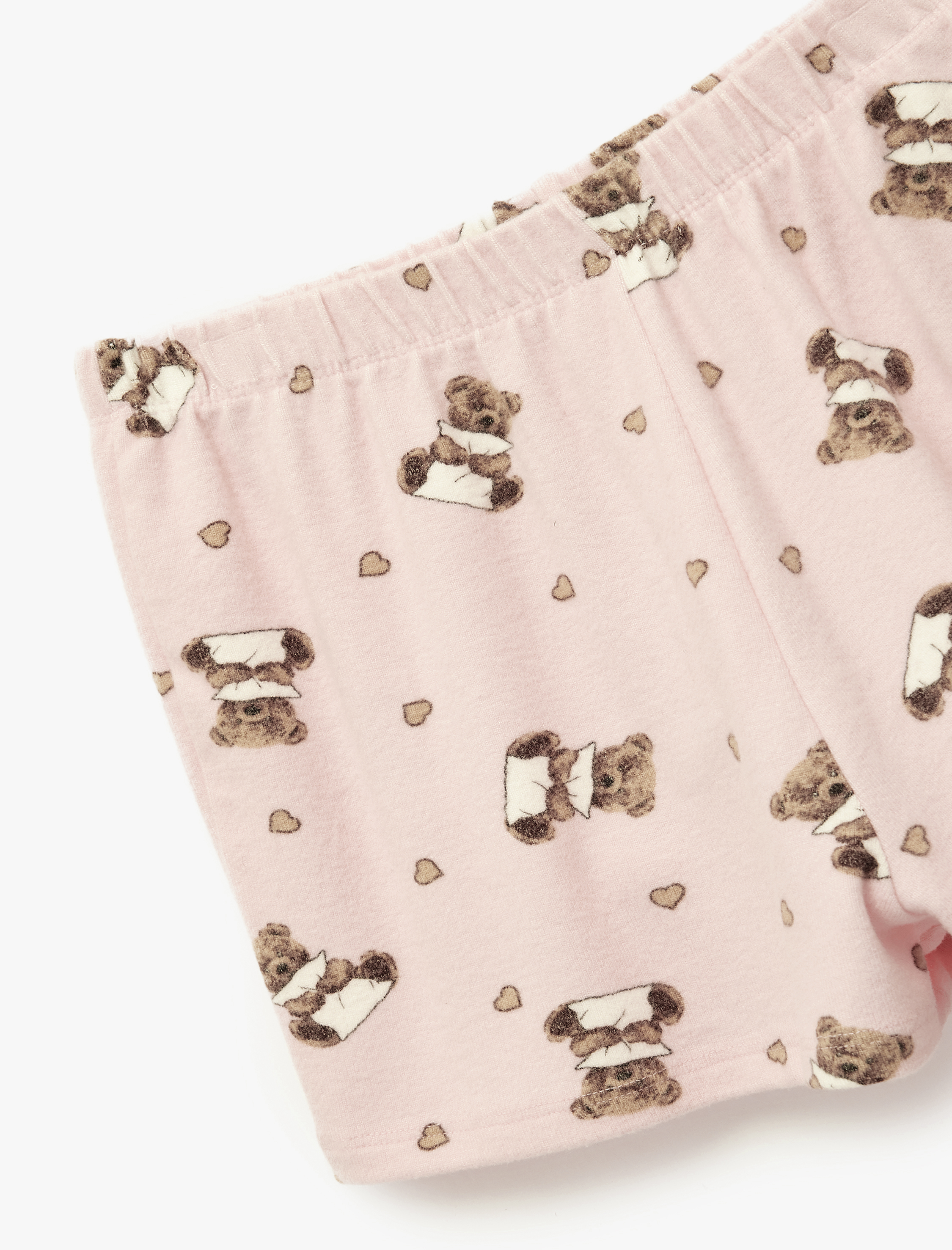   Ayıcık Baskılı Rahat Kalıp Beli Lastikli Viskon Şort