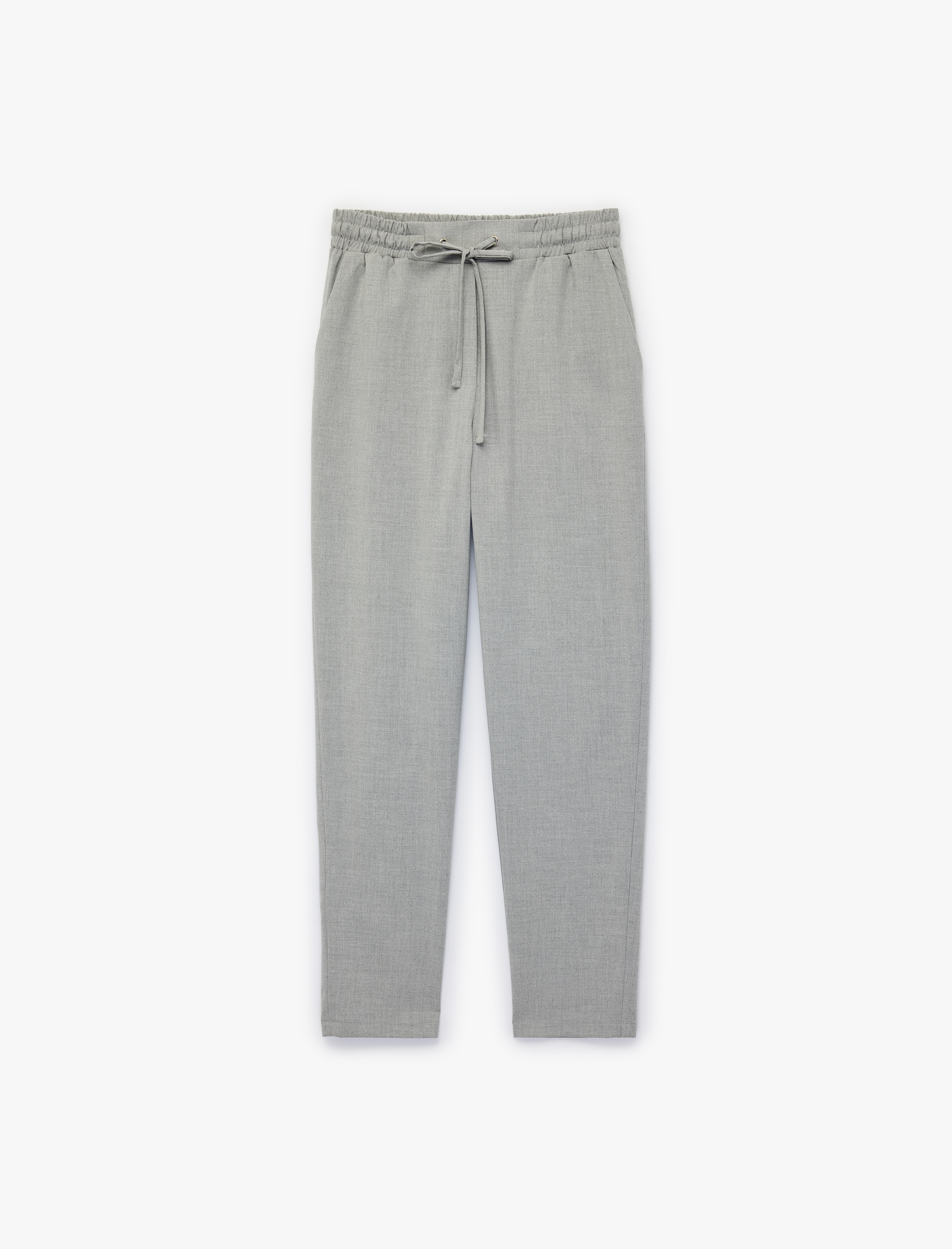   Yüksek Bel Cep Detaylı Rahat Kesim Pantolon