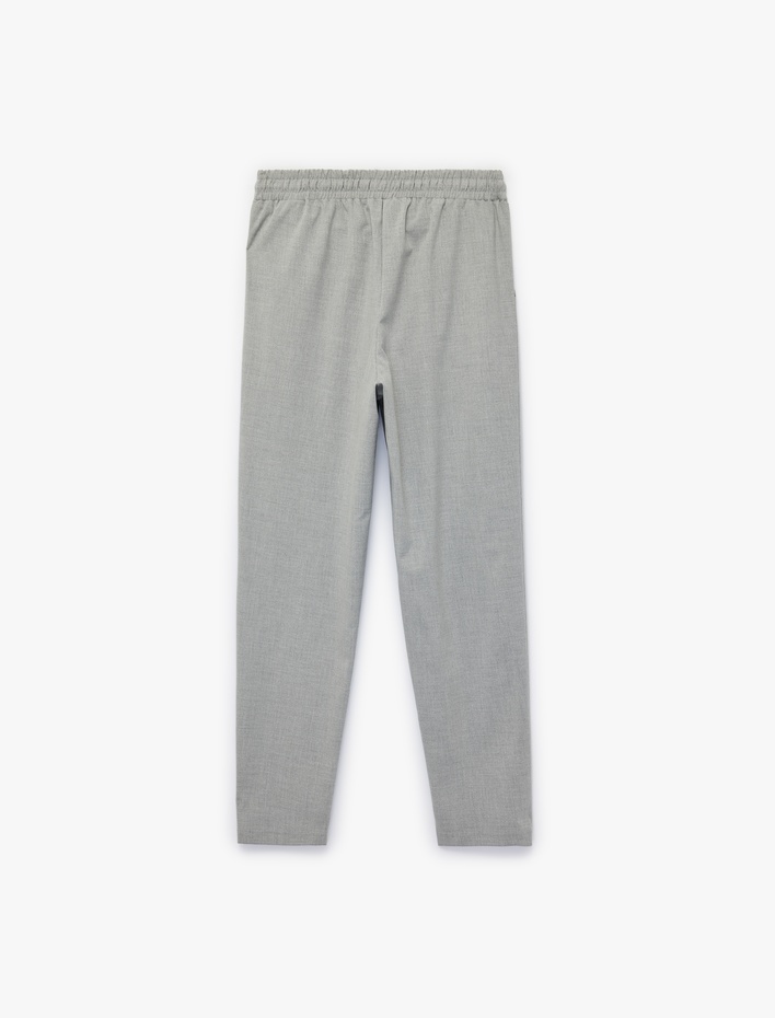  Yüksek Bel Cep Detaylı Rahat Kesim Pantolon