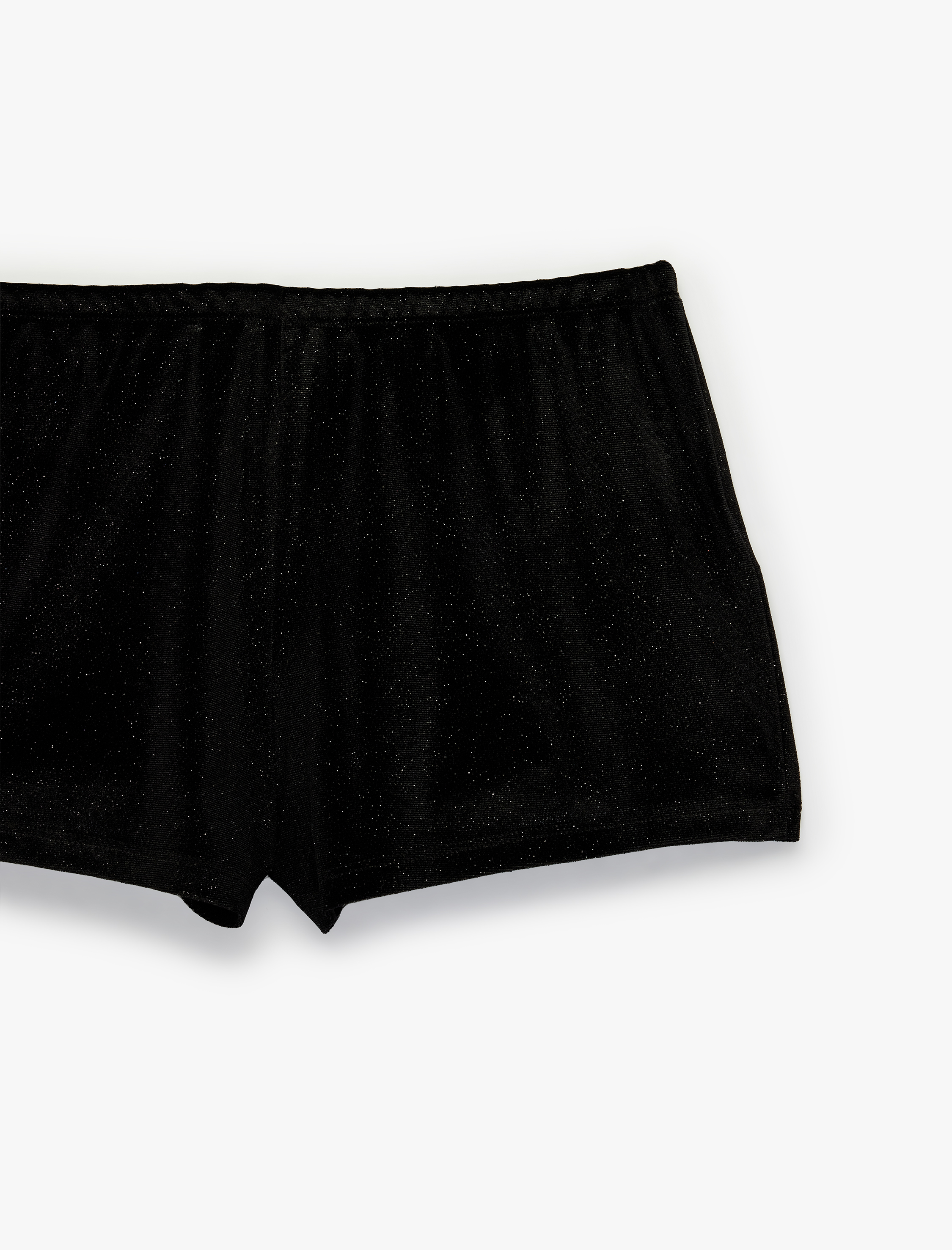   Beli Lastikli Rahat Kesim Kadife Şort Pijama Altı