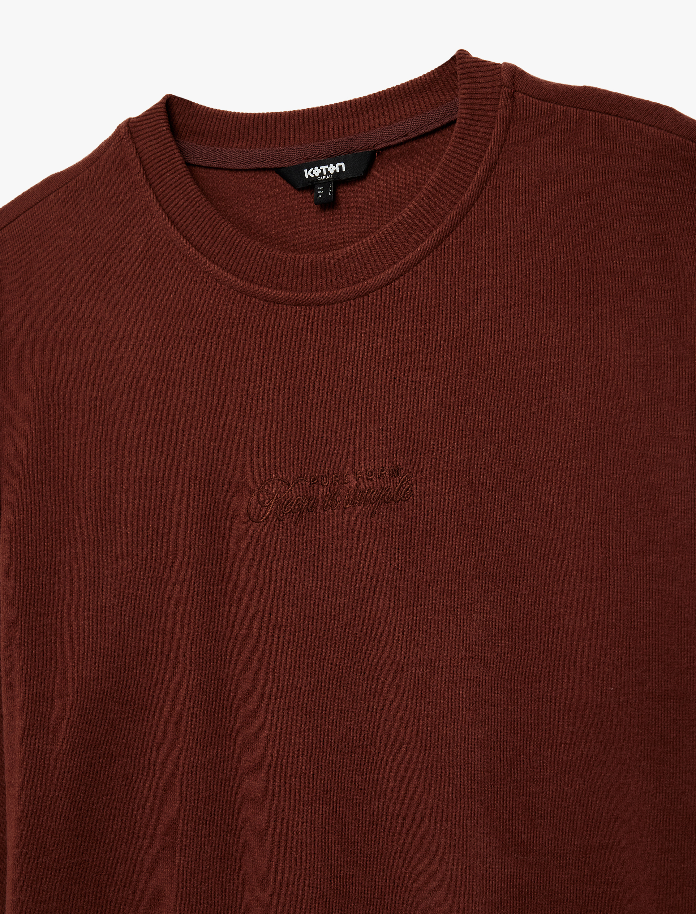   Regular Fit Uzun Kollu Bisiklet Yaka Baskılı Sweatshirt