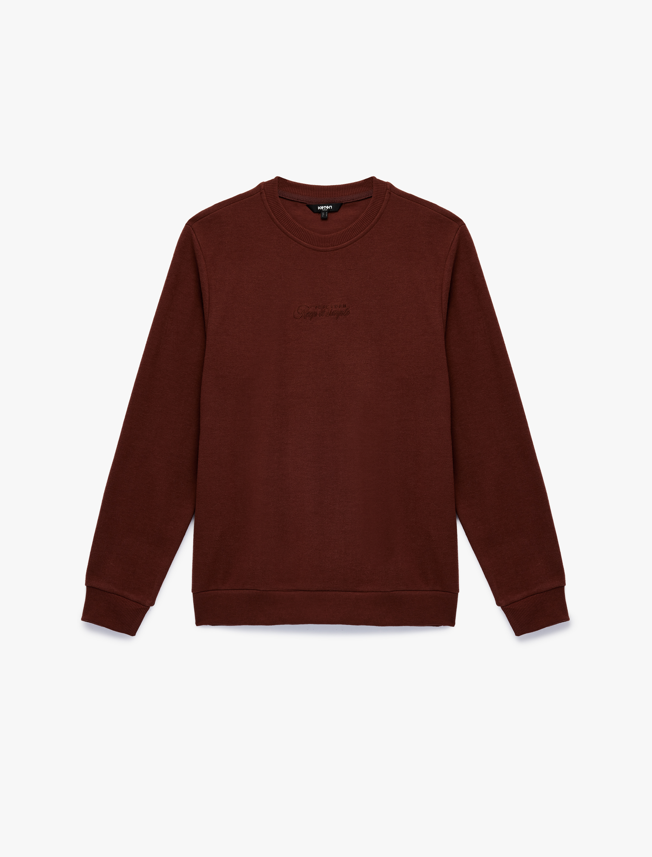   Regular Fit Uzun Kollu Bisiklet Yaka Baskılı Sweatshirt