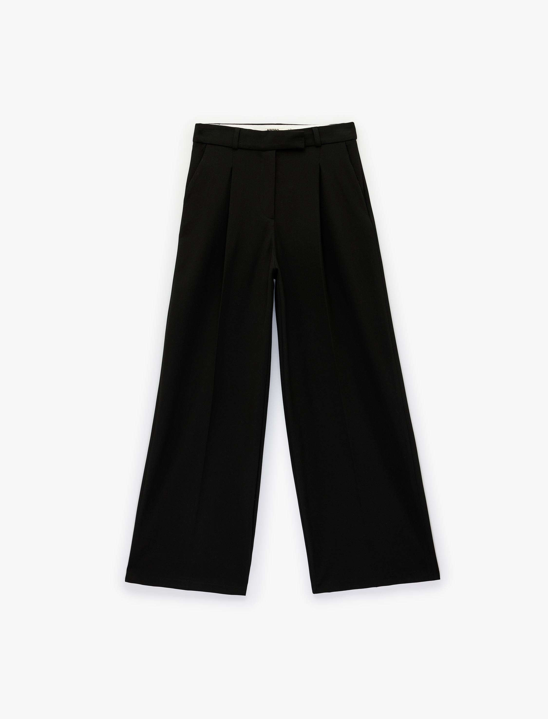   Cep Detaylı Normal Bel Geniş Paça Palazzo Pantolon