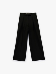 Cep Detaylı Normal Bel Geniş Paça Palazzo Pantolon