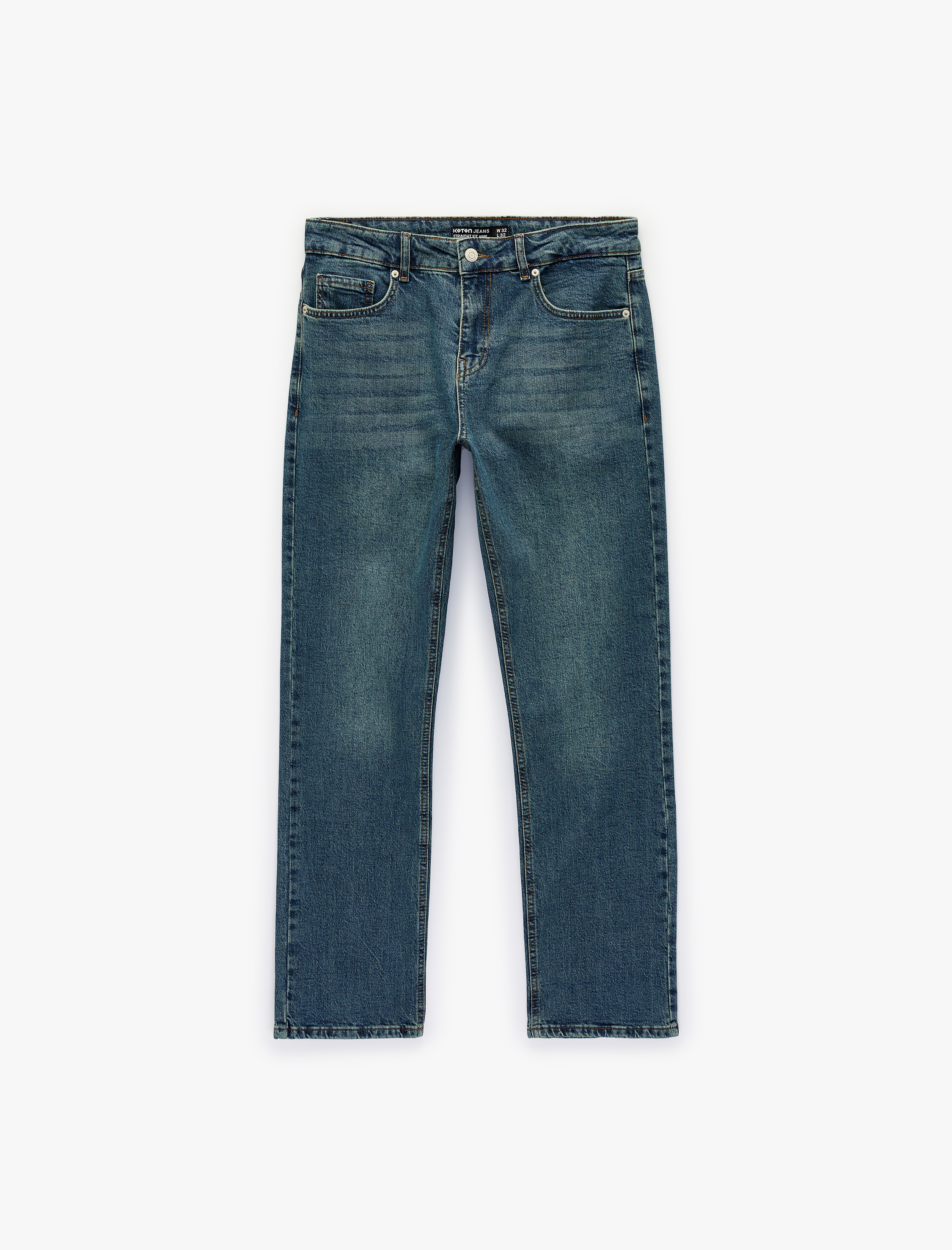   Normal Paça Pamuklu Straight Fit Jean Pantolon - Mark Jean