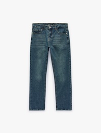 Normal Paça Pamuklu Straight Fit Jean Pantolon - Mark Jean