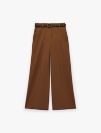 Koton X Melis Ağazat - Cepli Geniş Paça Kemerli Pantolon